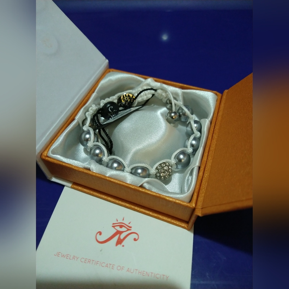 Nogu ~White Winter Twilight Crystal  Kikbalia Bracelet